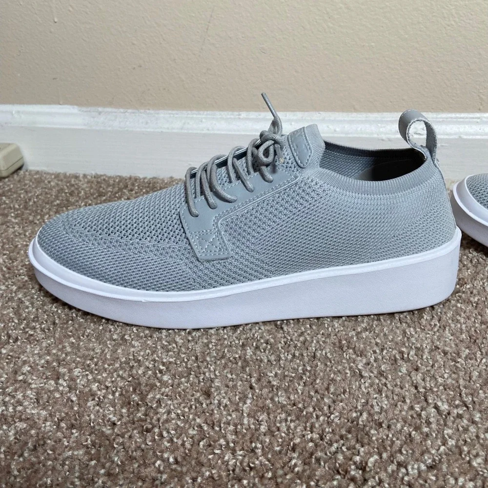 BYLT Lido Knit Sneakers Mens Size 10 Gray Low Top Lace-Up Casual Walking Shoes